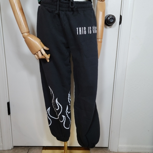 This Is Kaos Flame Sweatpants Size Large (Unisex) - Picture 2 of 10